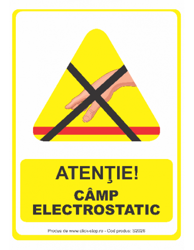 Atenție Câmp Electrostatic –...