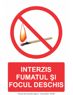 Interzis fumatul și focul...