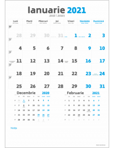 Calendar Triptic Simplu,...